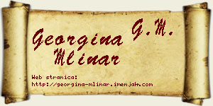 Georgina Mlinar vizit kartica